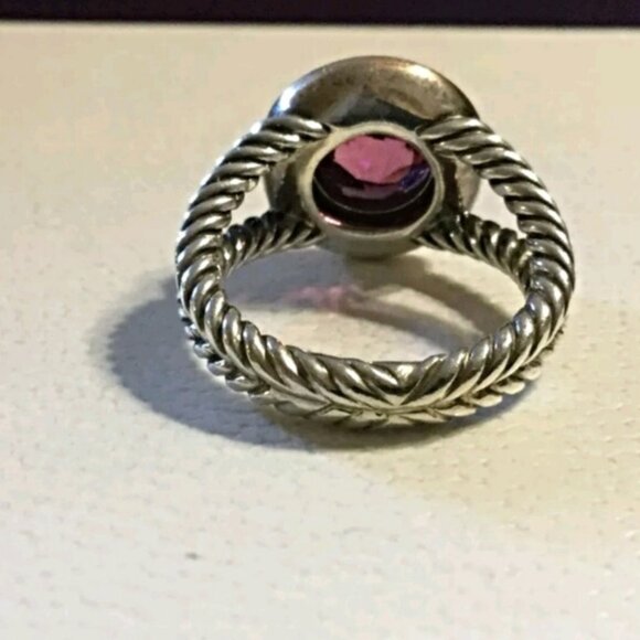 David Yurman Garnet & Pink Sapphire Cerise Ring 6 Rare - Picture 2 of 3
